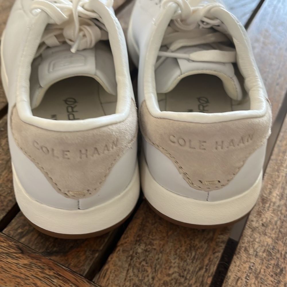 Col Haan GrandPro tennis shoes lightweight white size 5.5 B never worn outside - Picture 2 of 10